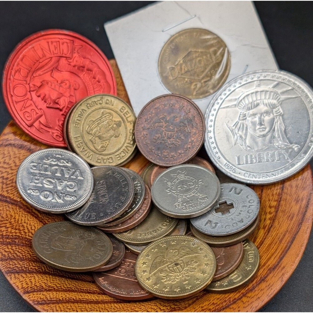 Vintage Token Lot Arcade Parking Promo Mixed Collection As Is